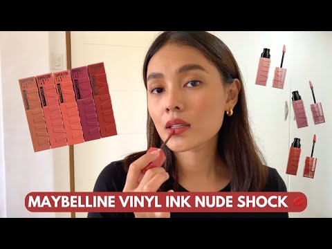 Maybelline Vinyl Ink Nude Shock Swatches 💋