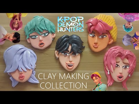 KPop Demon Hunters saja boys clay cracking making collection 케이팝 데몬 헌터스 사자보이즈 클레이로 만들기 모음