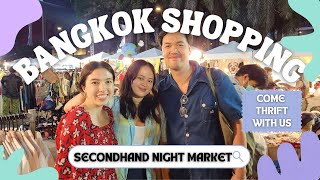 Bangkok Vlog 🇹🇭 Thrift Shopping at Secondhand Night Market + Siam Paragon Food Court (Thailand 2023)