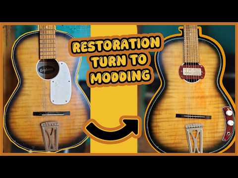 I Turned This $5 Acoustic Guitar into an Electric Beast! (guitar restoration /modding)