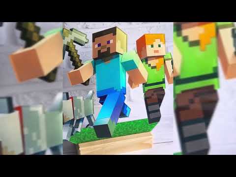 Детский ночник Стив и Алекс из Майнкрафт Minecraft (дизайн 17) - фото 1 - id-p2076350049
