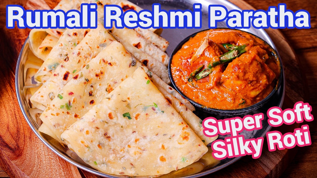 Soft & Silky Reshmi Roti - Melt in Mouth Spicy Paratha Recipe | Restaurant Style Rumali Roti at Home