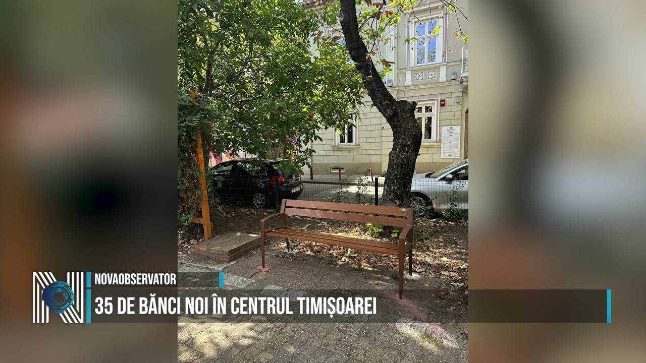 35 de bănci noi în centrul Timișoarei