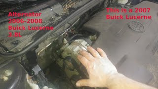 Alternator replacement 2007 Buick Lucerne 3.8L VIN 1 changing generator