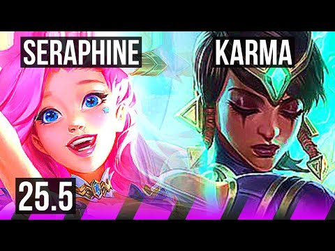 SERAPHINE & Twitch vs KARMA & Corki (SUP) | KR Master | 25.5