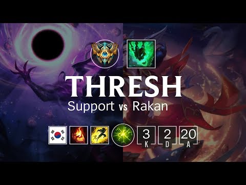 Thresh Support vs Rakan - KR Challenger Patch 8.9