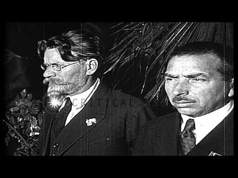 Funeral of Mikhail Frunze.Among those seen are: Kamemev; Stalin; Kalinin; ...HD Stock Footage