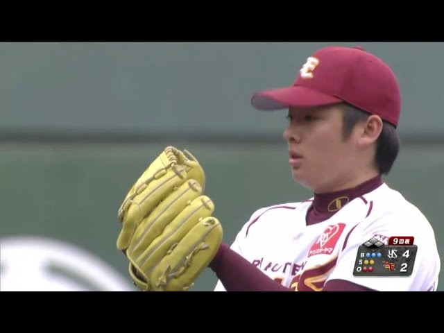 【9回表】イーグルス松井裕 1回3者連続奪三振!! 2015/3/6 E-S