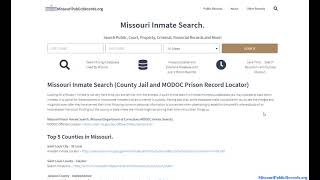 Missouri Inmate Search (Lookup Jail Rosters / MODOC Prison Records By Name Free)