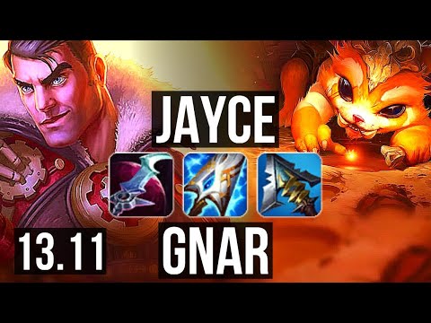 JAYCE vs GNAR (TOP) | 300+ games, Dominating | KR Master | 13.11