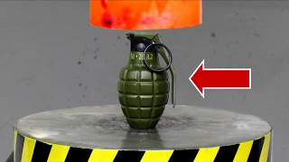 EXPERIMENT Glowing 1000 degree HYDRAULIC PRESS 100 TON vs BOMB (Lighter)