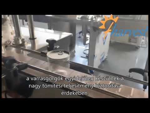 Automatikus műanyag PET kanna zárógép,tégelyes varrási záró berendezések gyártása (2021)