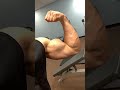 Flexing biceps after workout