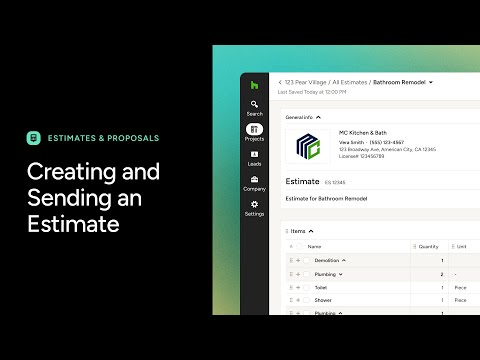 Creating Estimates In Minutes