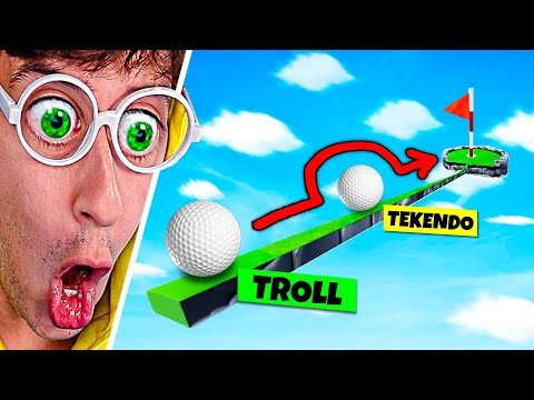 50 HOYOS TROLL vs HERMANO 😂⛳! (Golf it) - TEKENDO