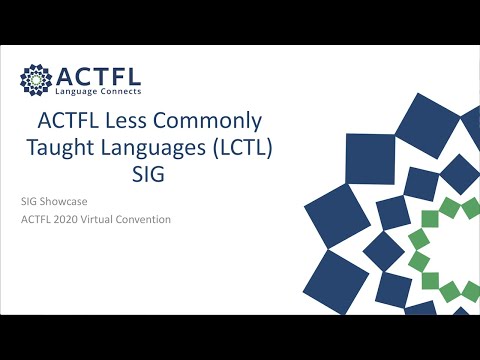 ACTFL Less Commonly Taught Languages SIG 2020 Showcase