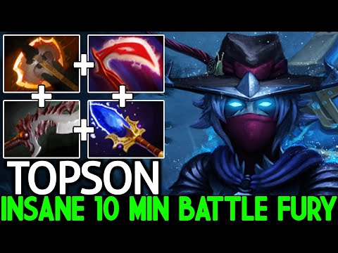 TOPSON [Phantom Assassin] 10 Min Battle Fury Super Fast Farming Dota 2