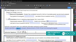 How to digitally sign a faculty form.