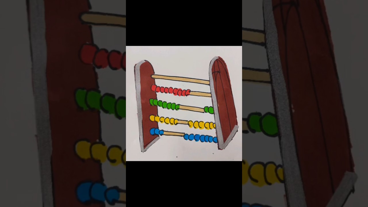 How to draw abacus drawing #abacus #shorts #kidstoys 🧮