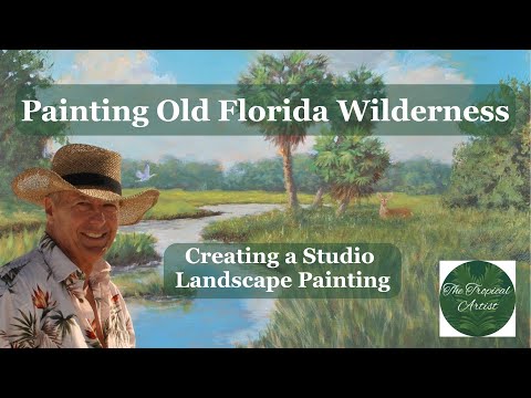 Full Studio Landscape Painting Demo of Florida Marshland in Acrylics – From Raw to Refined