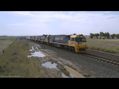 6PM6 Pacific National Australian Freight Train With Container Wagons (12/12/2023) - PoathTV