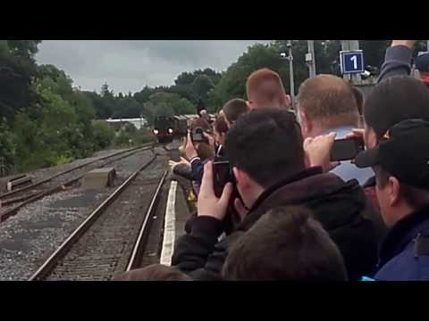 RPSI No.4 and Cravens arrives with the Western Gateway Rail Tour at Athlone Train Station