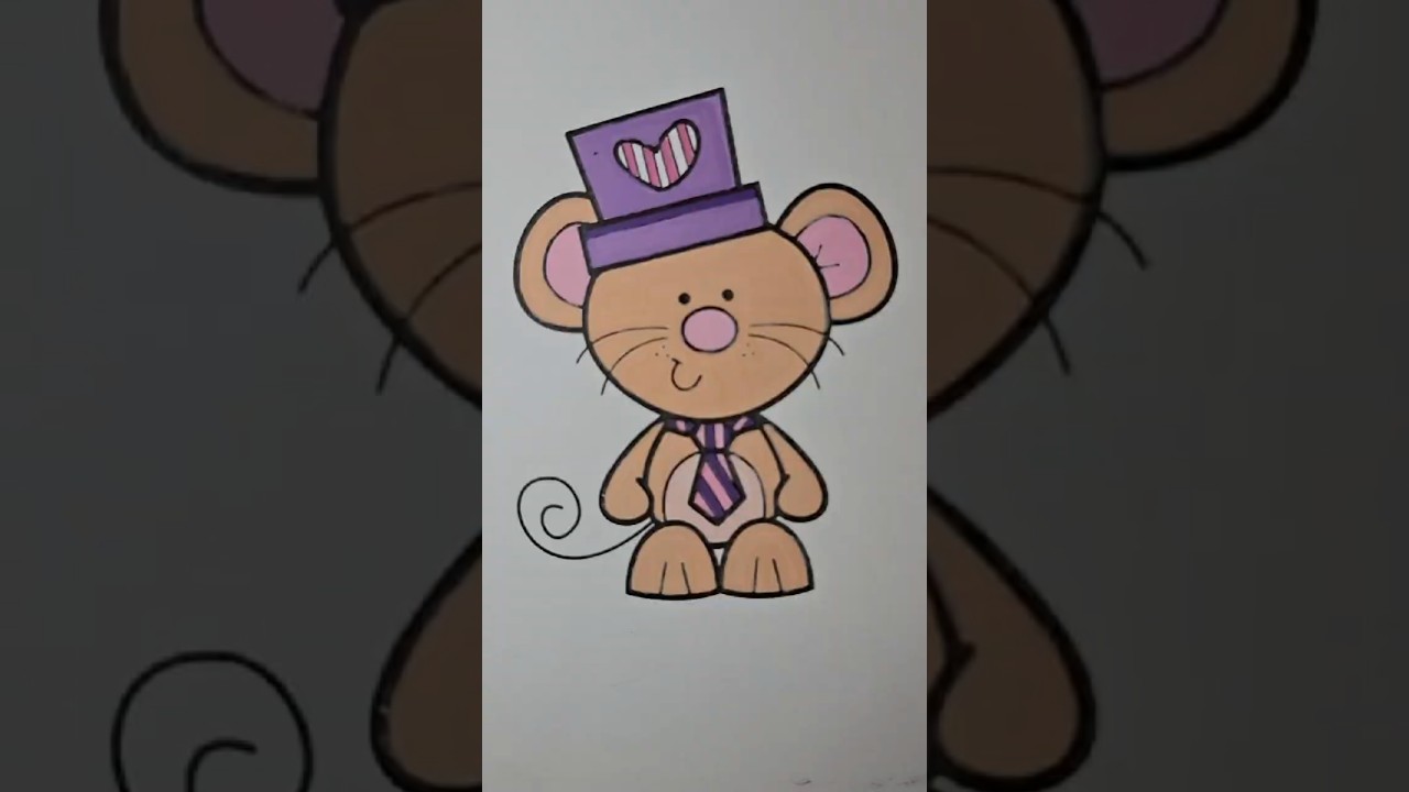 Dapper Mouse Style! Coloring a Fancy Rodent with Acrylic Markers! 🎨👔🐭