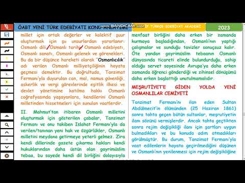 24-ÖABT YENİ TÜRK EDEBİYATI-FRANSIZ İHTİLALİ VE MEŞRUTİYET’İN DEĞERLERİ