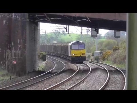 60096 6c37 Chirk - Carlisle empty logs, Sun. 17th April 2016