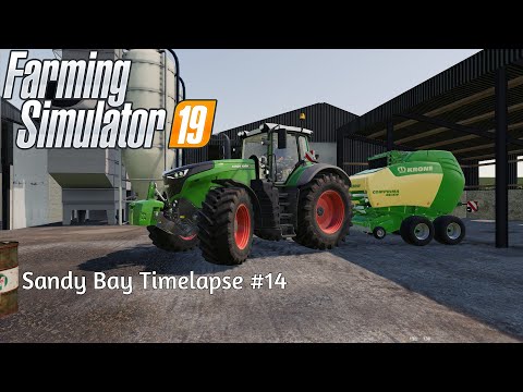 Sandy Bay Timelapse #14 | Making Grass Silage Bales | Farming Simulator 19