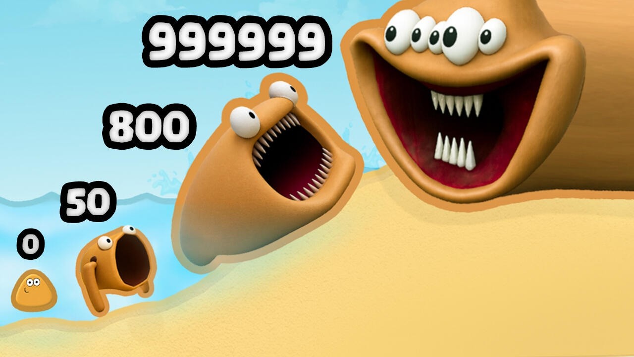 Can Pou Evolve into a MAX LEVEL Sea Monster?