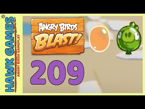 Angry Birds Blast Level 209 Hard - 3 Stars Walkthrough, No Boosters