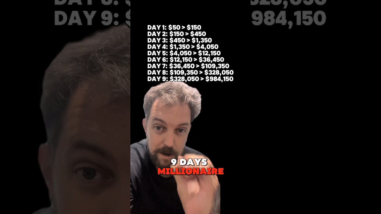 Becoming A Millionaire in 9 Days - Day 1, attempt 2 #wealthjourney #wealthgoals