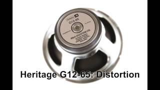 Video thumbnail for Soundclip: Heritage G12-65: Distortion by CelestionUK