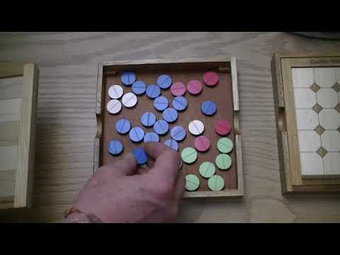 Universal Game Board set for most 5x5, 4x4, 3x3 grid games – Double sided and portable