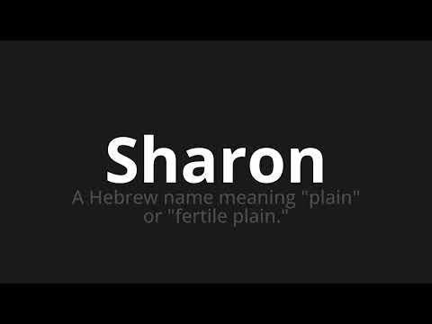 How to pronounce Sharon