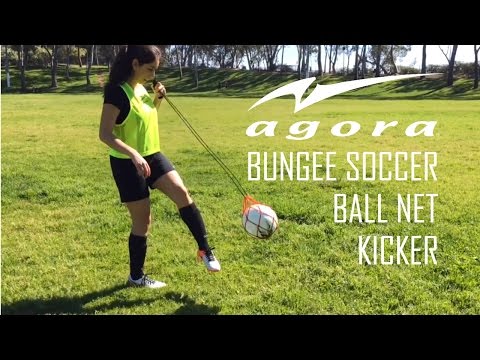 Learn how to juggle a soccer ball with the AGORA Bungee Ball Net Kicker