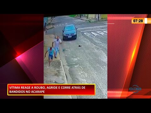 Vítima reage a roubo, agride e corre atrás de bandidos 11 02 2021