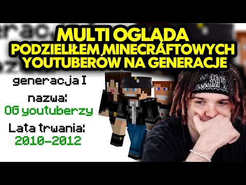 MULTI ogląda PODZIELIŁEM MINECRAFTOWYCH YOUTUBERÓW NA GENERACJE!