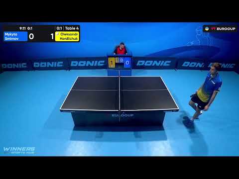 18:00 Mykyta Smirnov - Oleksandr Hordiichuk 14.10.2023 TT Euro.Cup Ukraine Professional. TABLE 4