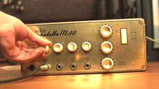Video thumbnail for Demo vintage Echolette M40 tube amp - direct audio by mission control