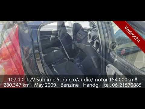 Peugeot 107 1.0-12V Sublime 5d/airco/audio/motor 154.000km!!