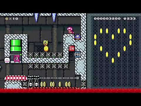 [SMM2] Cat-llenge: Kaizo Claustrophobia By: Kaizo0Cat
