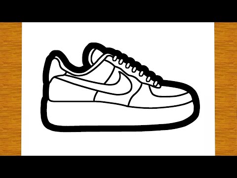 COMMENT DESSINER UNE CHAUSSURE NIKE AIR FORCE 1 | Dessins faciles