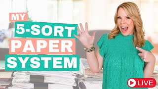 How to Organize Paper FAST with my 5-Sort Method