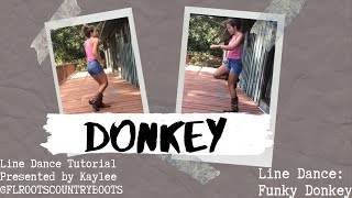 Donkey ~ Improver Line Dance Tutorial and Demo ~ Line Dance: Funky Donkey