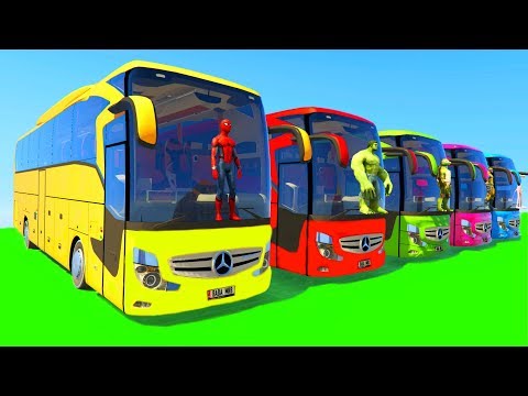 Color Big Bus Fun Gameplay with Songs