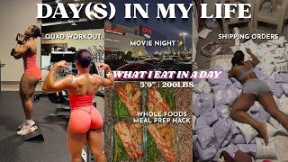 Day(s) in My Life • Quad Workout | What I eat in a Day | Grocery hall + Whole Foods Hack 😏
