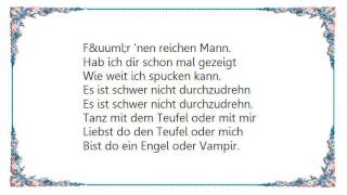 Westernhagen - Tanz Mit Dem Teufel Lyrics
