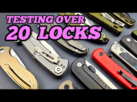 Spine Wack Testing Over 20 Knife Locks Which Ones Will Fail ?